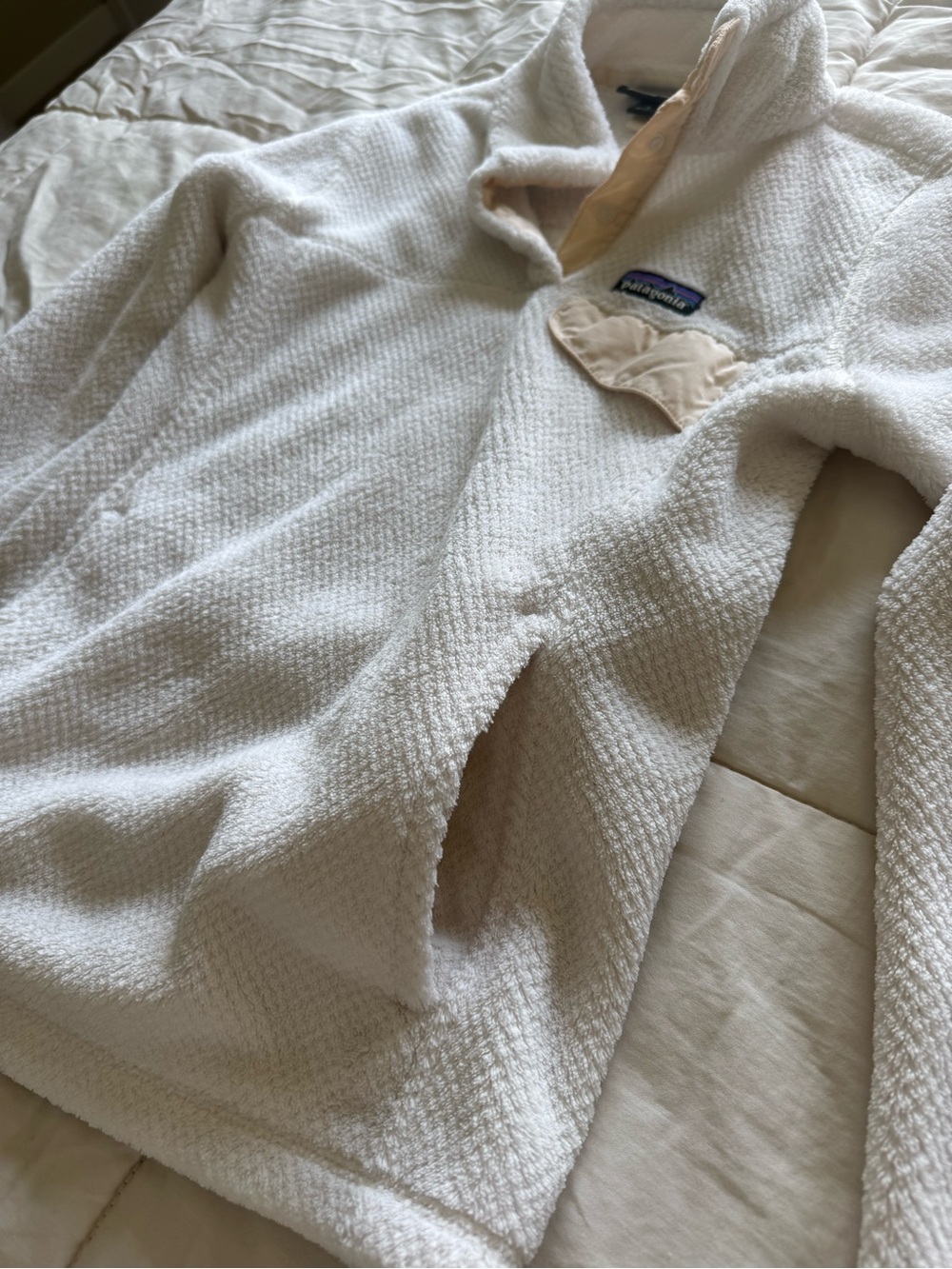 Patagonia Re-Tool Snap-T Fleece Pullover Cream White | Size S - Picture 4 of 5